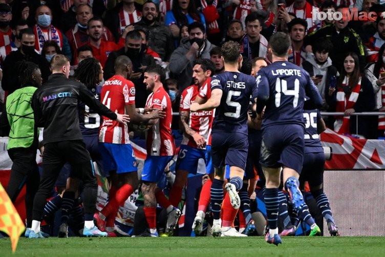 0X0 Atletico Madrid Manchester City Macinda Ortalik Karisti Oyuncular Birbirine Girdi 1649884629109