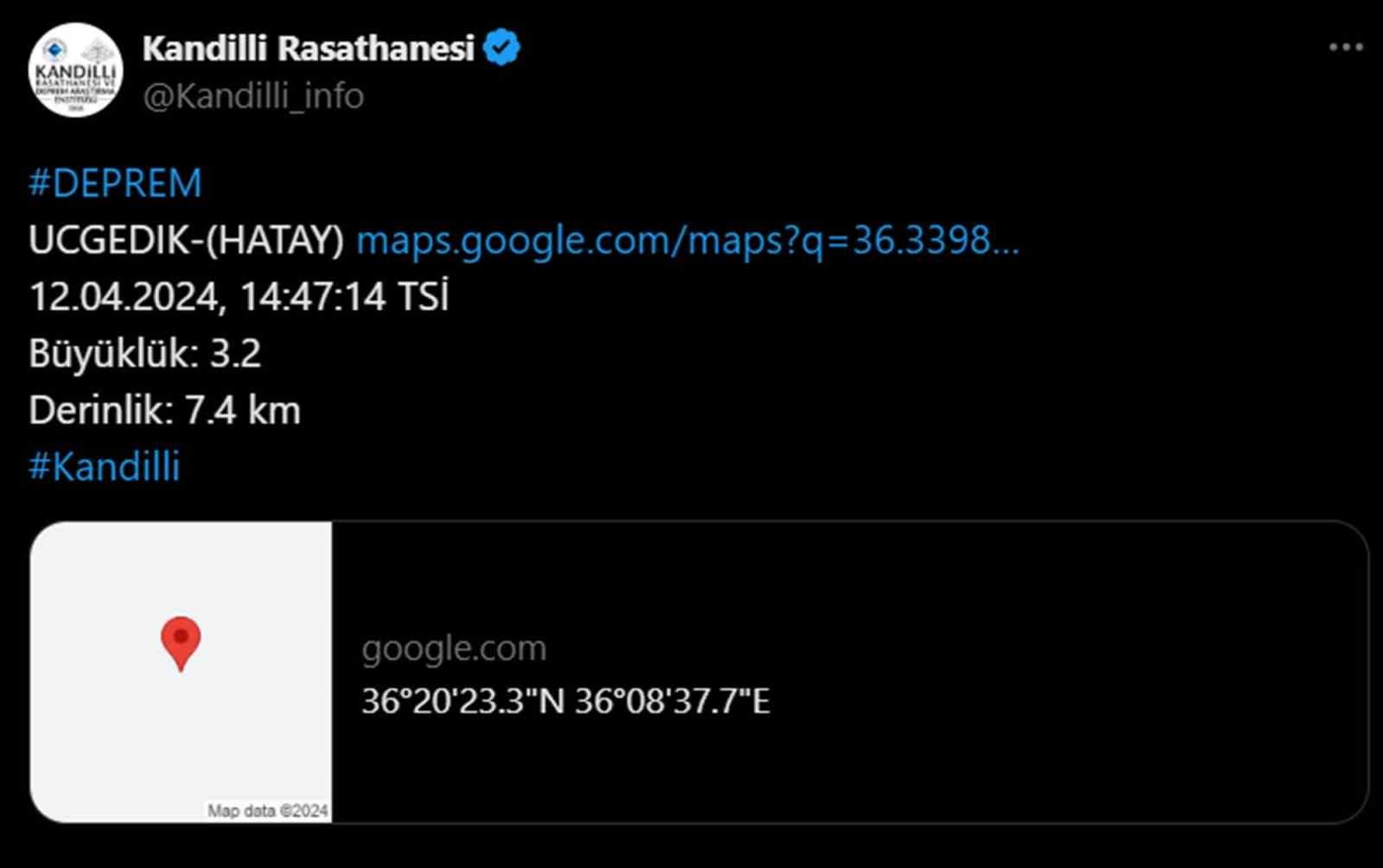 Hatay Da Deprem Mi Oldu