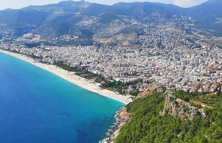 Içkaleden Alanya Kleopatra Plajı Manzara