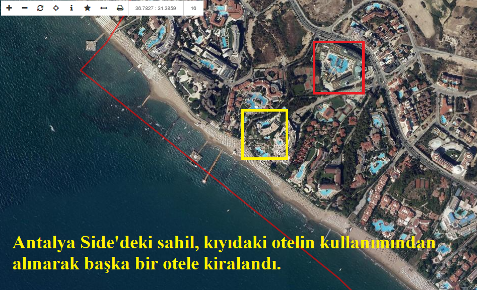 Side Selimiyedeki Tartima Konusu Sahil