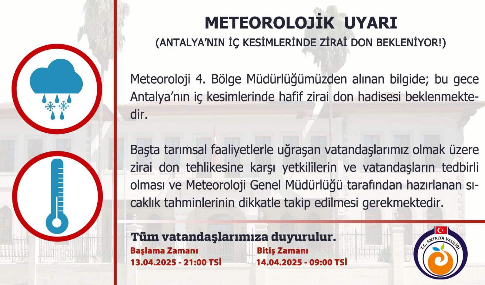 Valilik Uyarısı