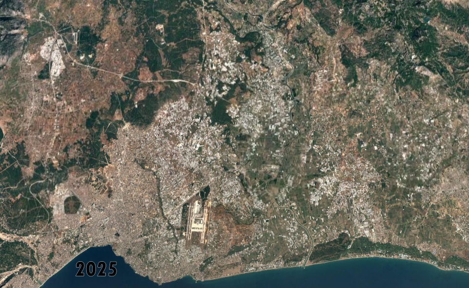 2025 Antalyanin Uydu Goruntusu