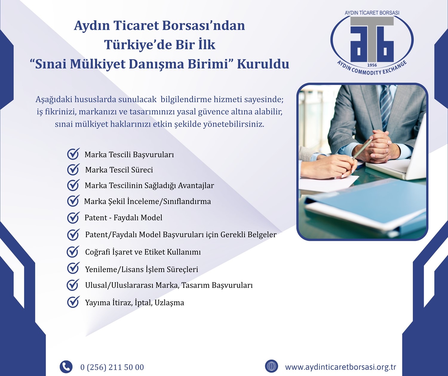 Aydin Ticaret Borsasi Sinai Mulkiyet Danisma Birimi Hizmete Acildi (1)