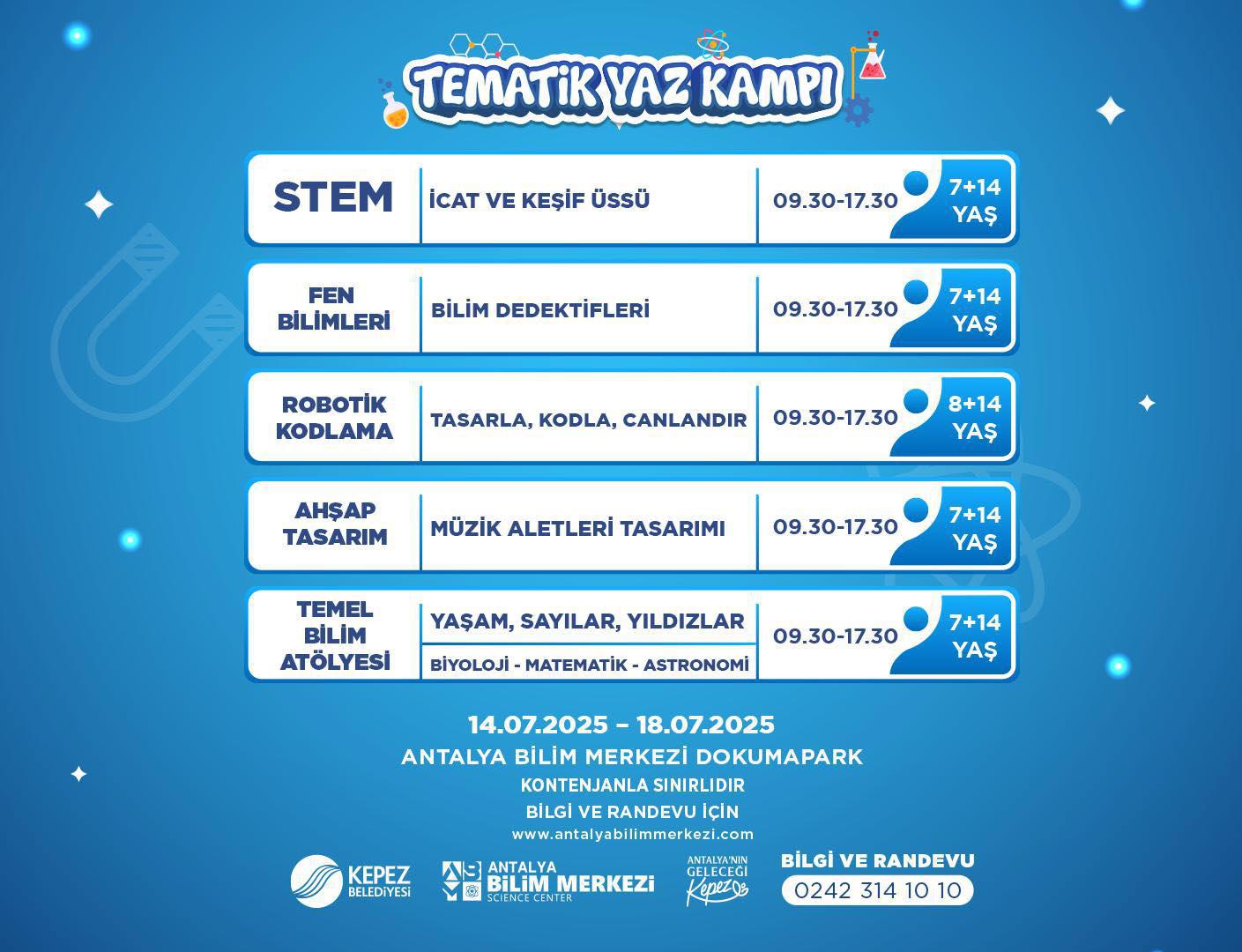 Kepezin Tematik Yaz Kampinda Gelecek Hafta 2
