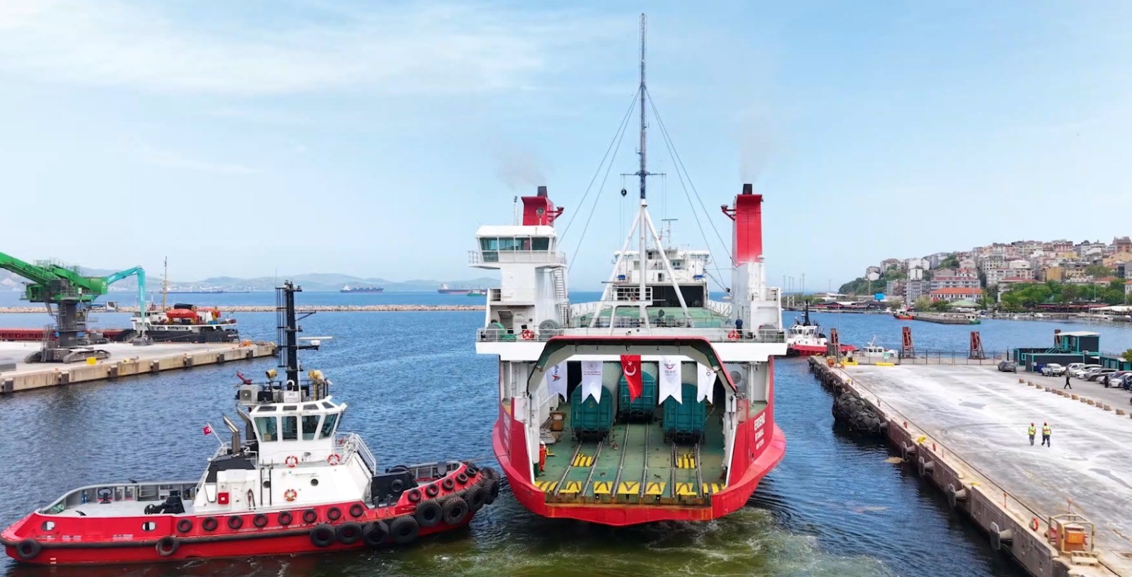 Marmara Denizi'nde Tren Feribotu Taşımacılık Başladı (3)