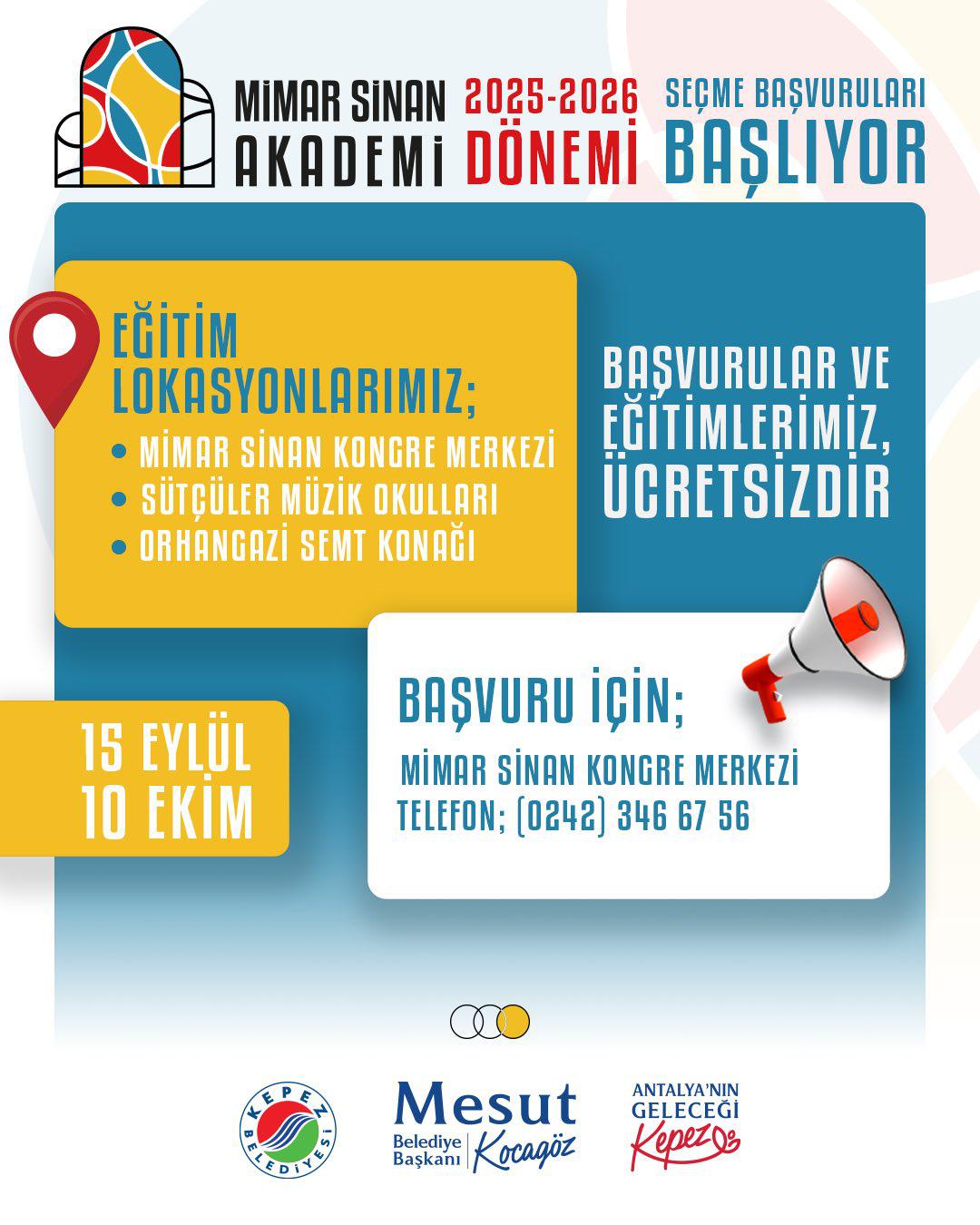 Mimar Sinan Akademi Secme Basvurulari Basladi 2