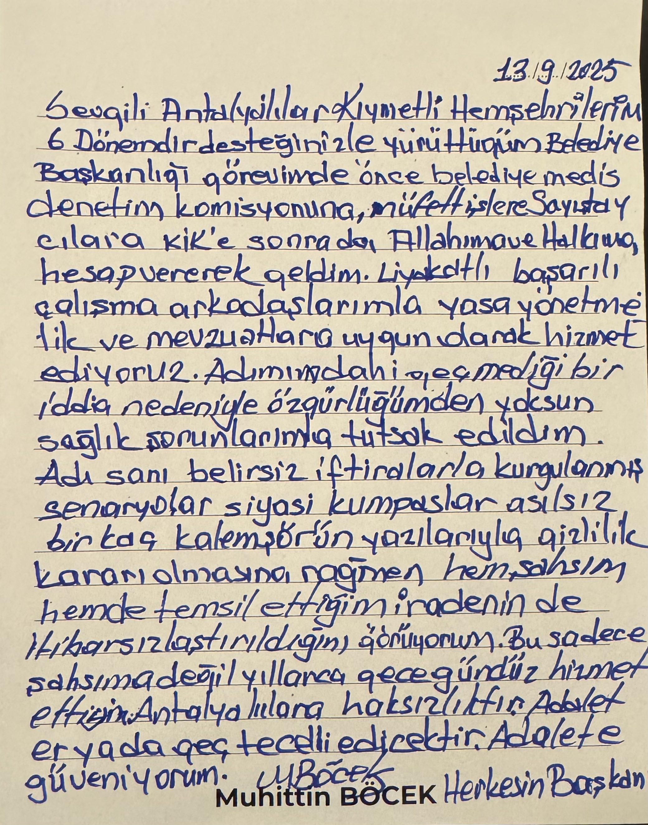 Muhittin Bocek Mektup-9