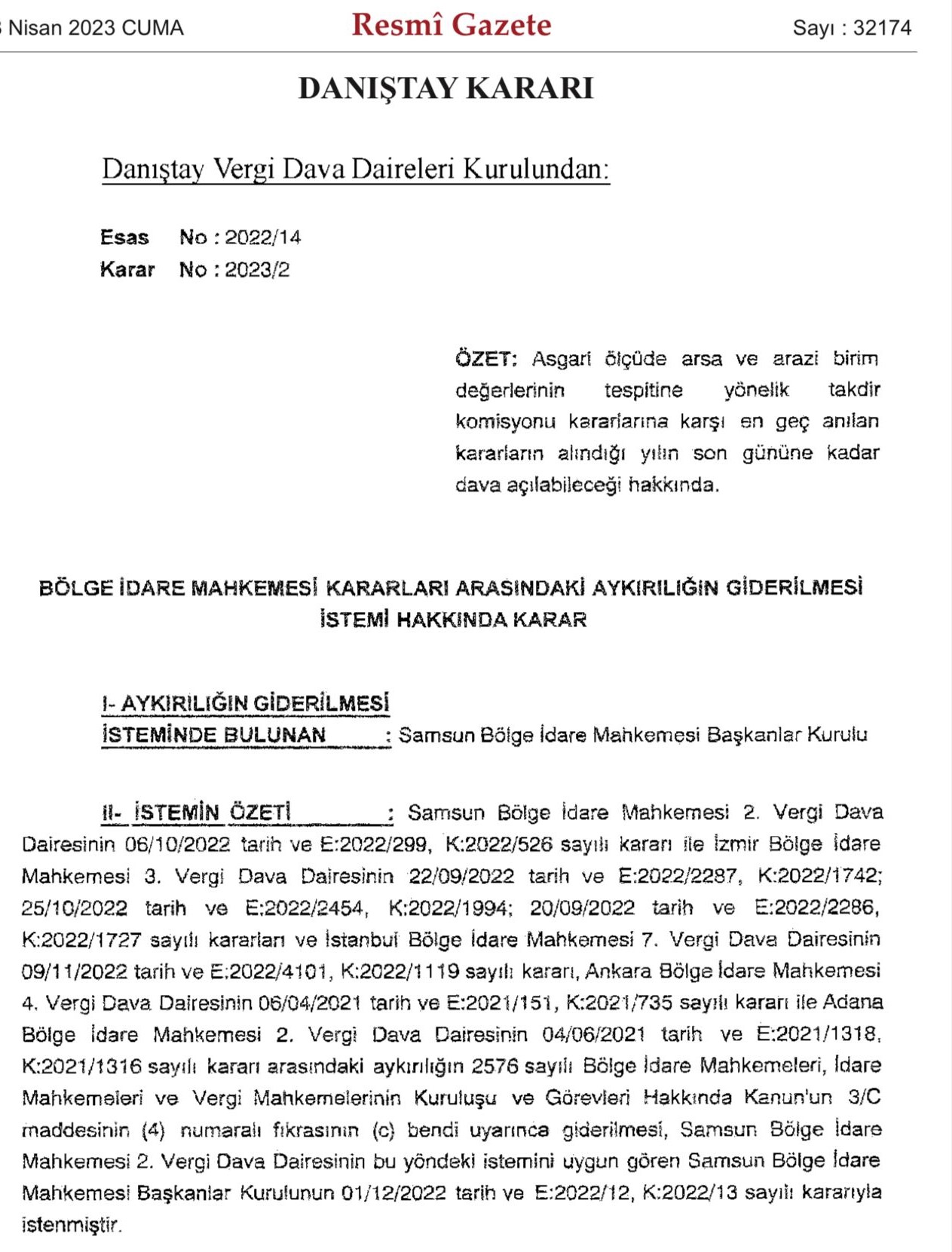 Vergi Mahkeme Karari