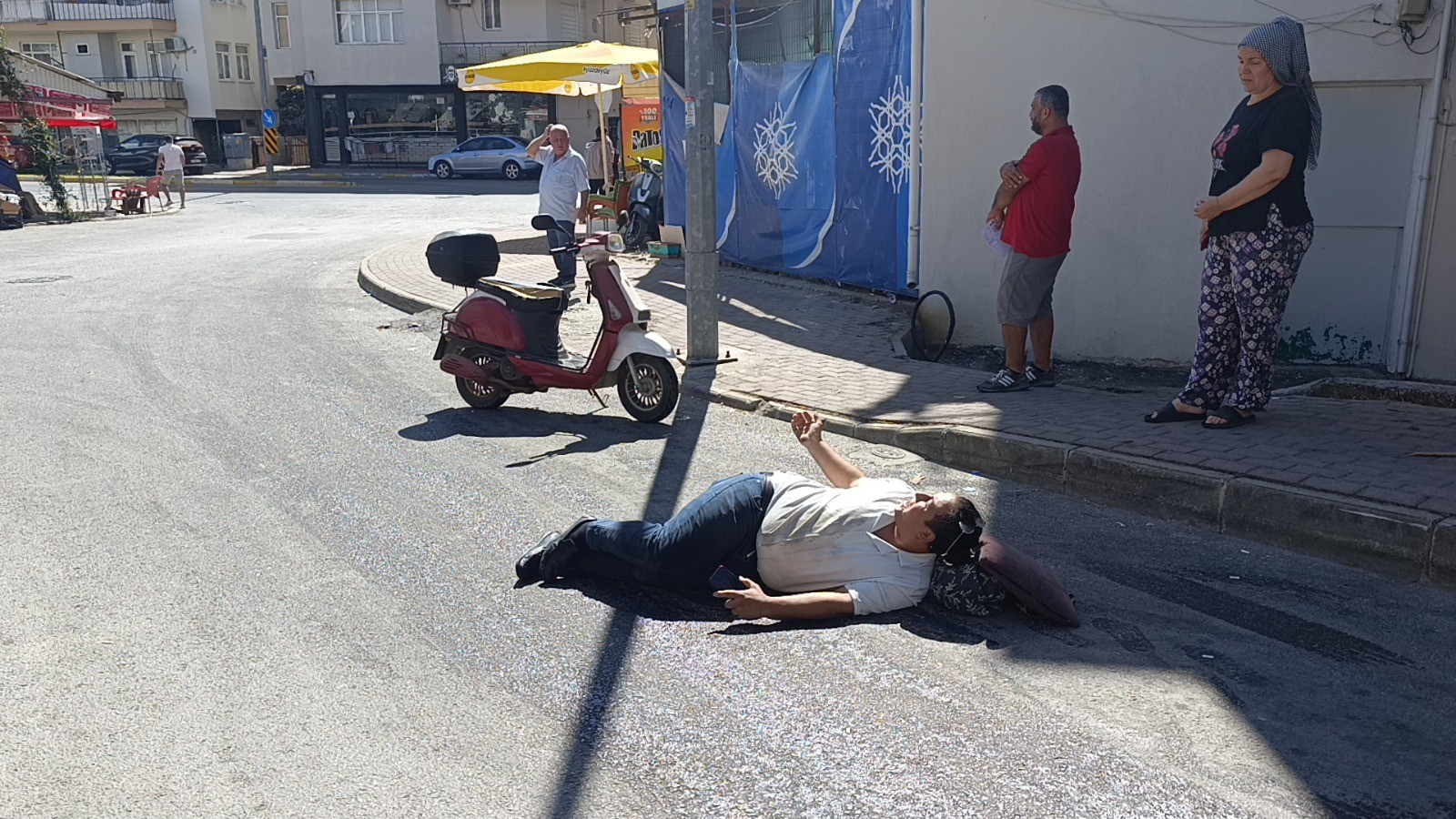 Yola Dökülen Sıvı Madde Kaza Yaptırdı (2)