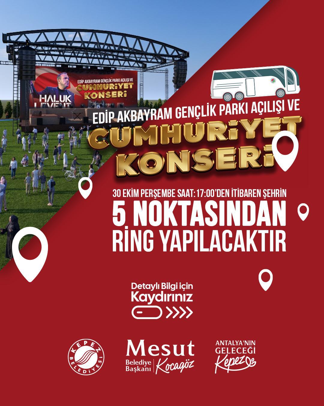 Kepezin Edip Akbayram Genclik Parki Acilisi Ve Cumhuriyet Kutlamalarina 5 Noktadan Ring Hizmeti 3