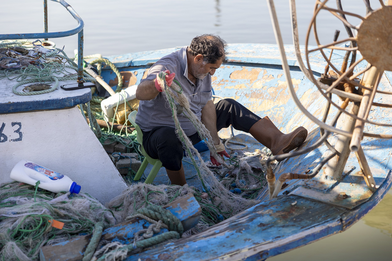Mersin’de Balıkçı Ağları Geri Dönüşüme Kazandırılıyor (3)