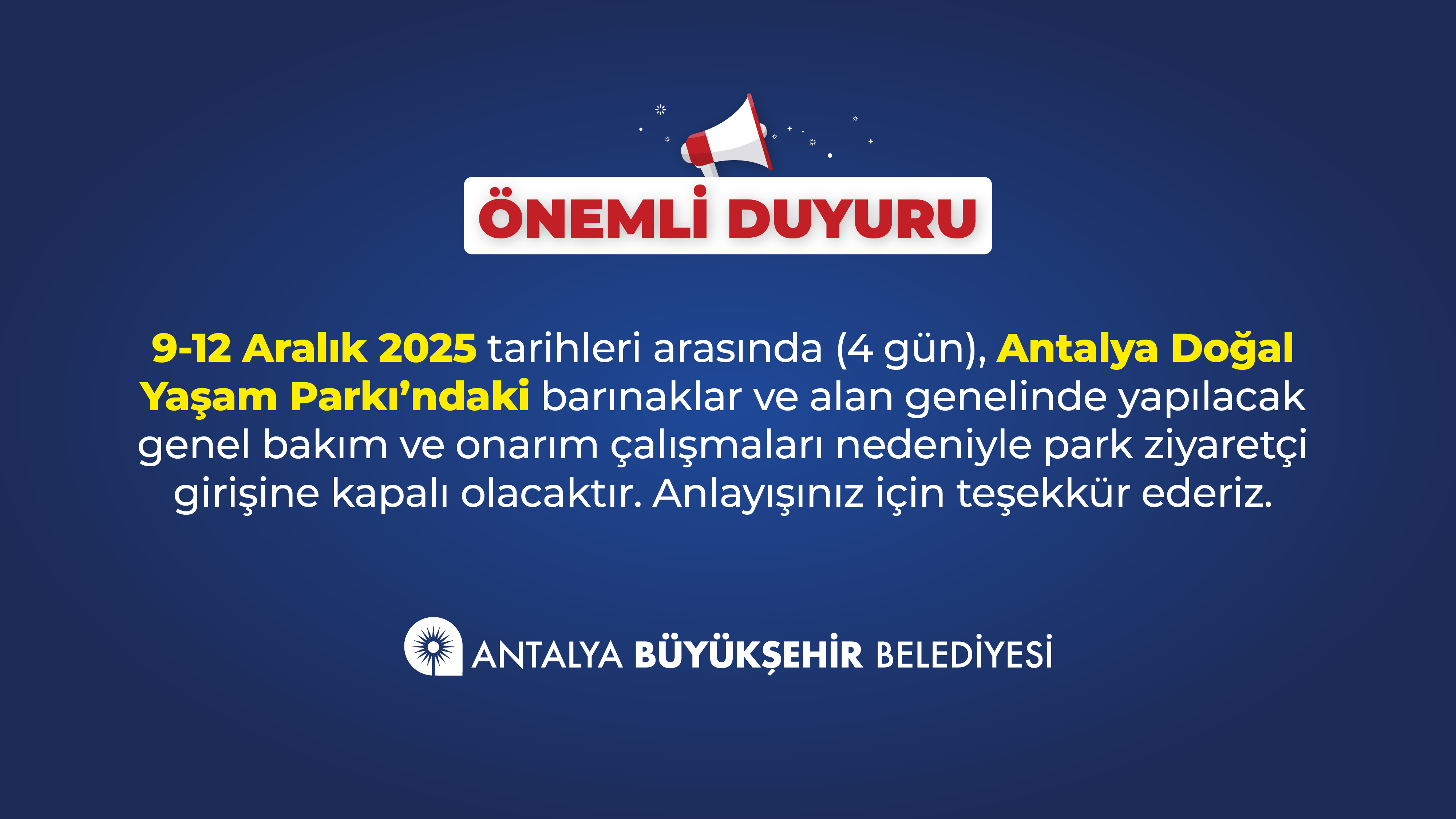 Antalya Dogal Yasam Parki Ziyarete Kapatildi