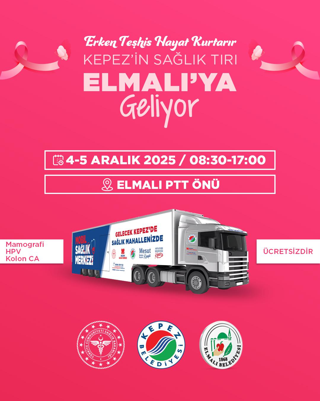 Kepezin Mobil Saglik Merkezi 4 5 Aralikta Elmalida 2