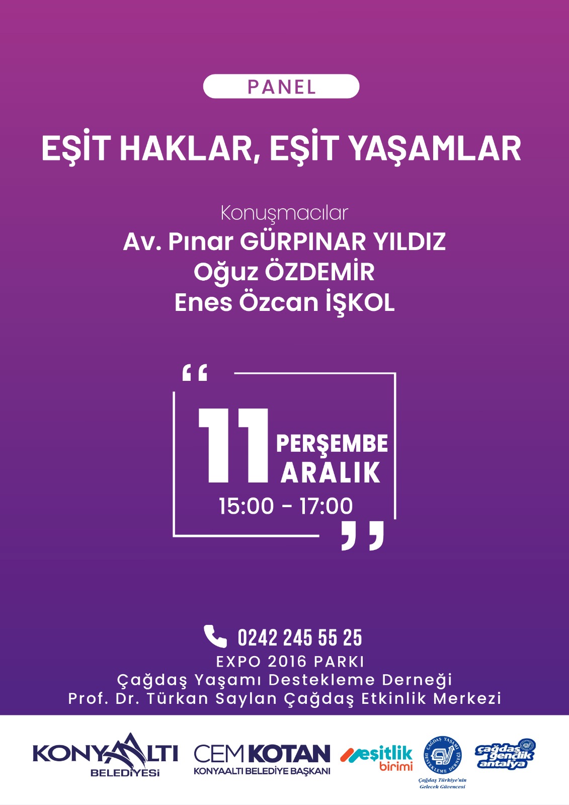 Konyaalti’nda Eşi̇t Yaşama Farkindalik Oluşturulacak