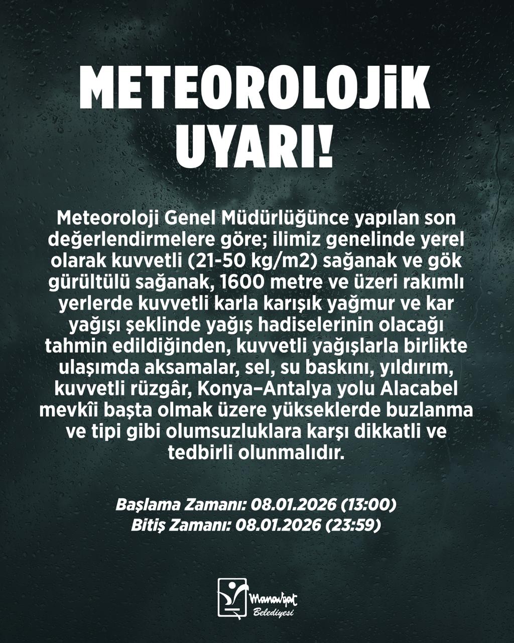 Antalya Için Uyarı Verildi! Şiddetli Yağış, Kar Ve Fırtına Geliyor (1)-2