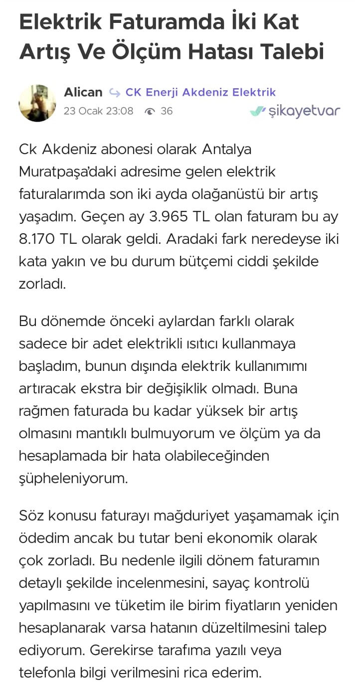 Antalya'da Vatandaşı Elektrik Çarptı! Eve Gelen 8 Bin Liralık Şok Etti (1)-1