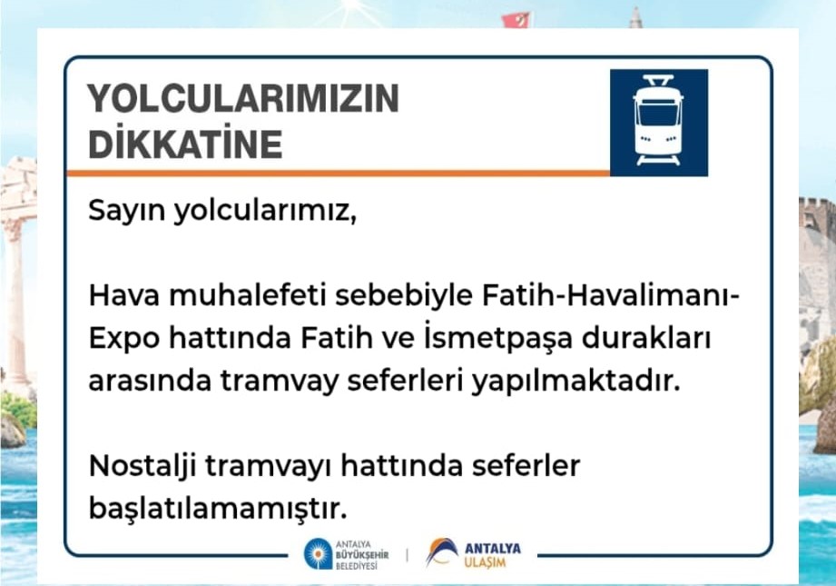 Antalya’da Yağış Nedeniyle Durdurulan Tramvay Seferleri Yeninden Başladı (1)-2