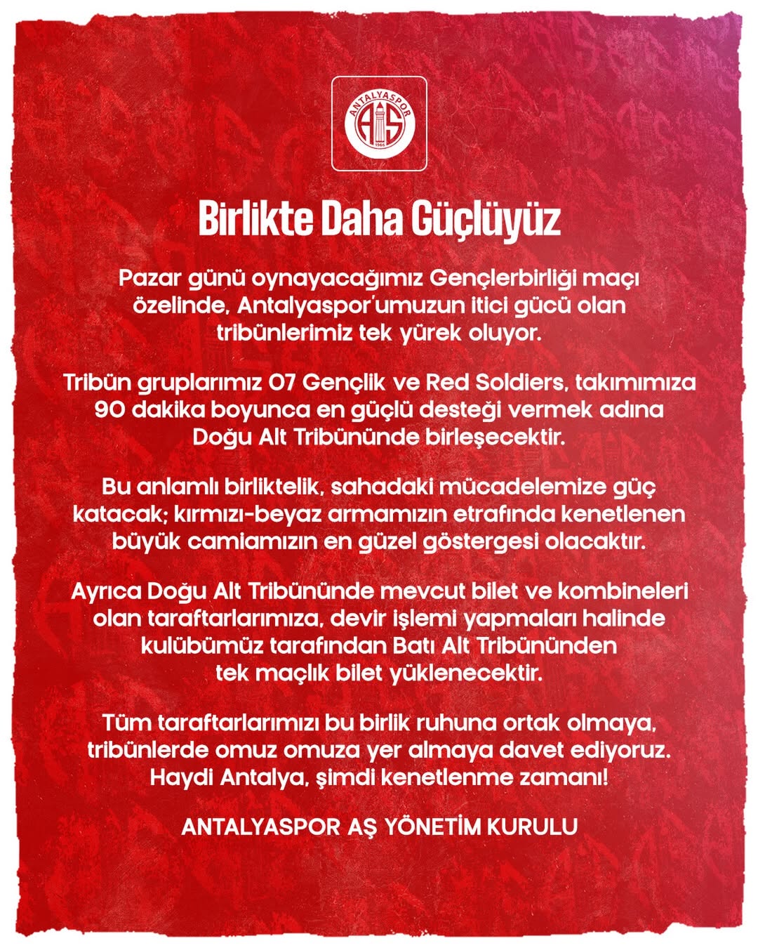 Antalyaspor Birlik Mesaji (1)