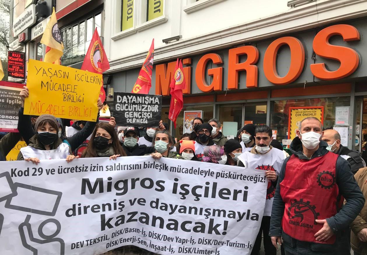 Antalya’daki Migros Işçilerinin Eylemine Destek Geldi (2)