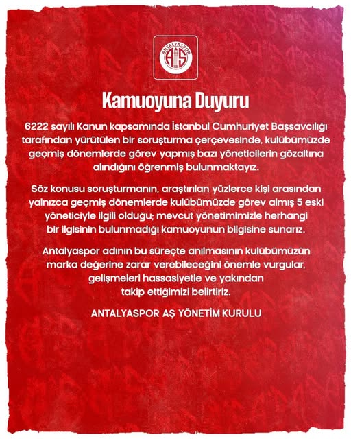 Antalyaspor 5 Yonetici Gozaltina Alindi Aciklama (2)