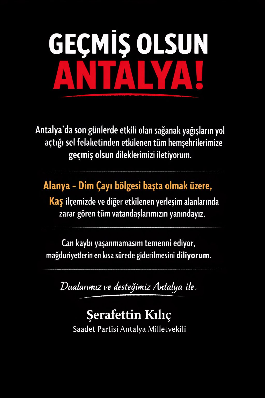 Serafettin Kilic Gecmis Olsun Mesaji (1)