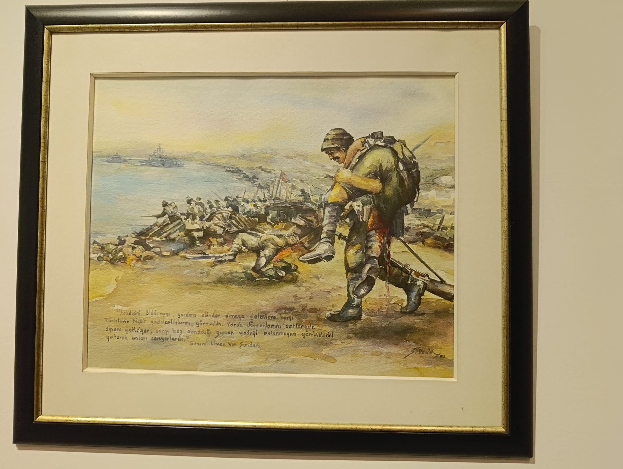 Antalya’da “Çanakkale Ruhu” suluboya sergisi açıldı