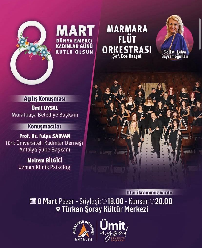 Antalya’daki 8 Mart Dünya Kadınlar Günü Etkinlikleri Belli Oldu (2)