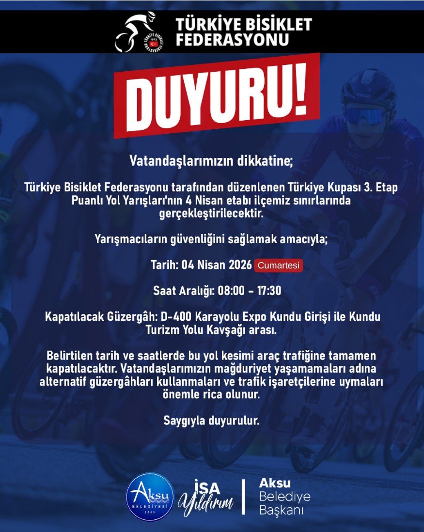 Aksuda Yol Kapatilacak (2)