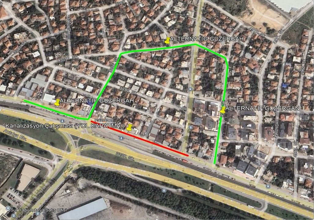 Antalya Bulvarinda Kismi Kapatma (2)