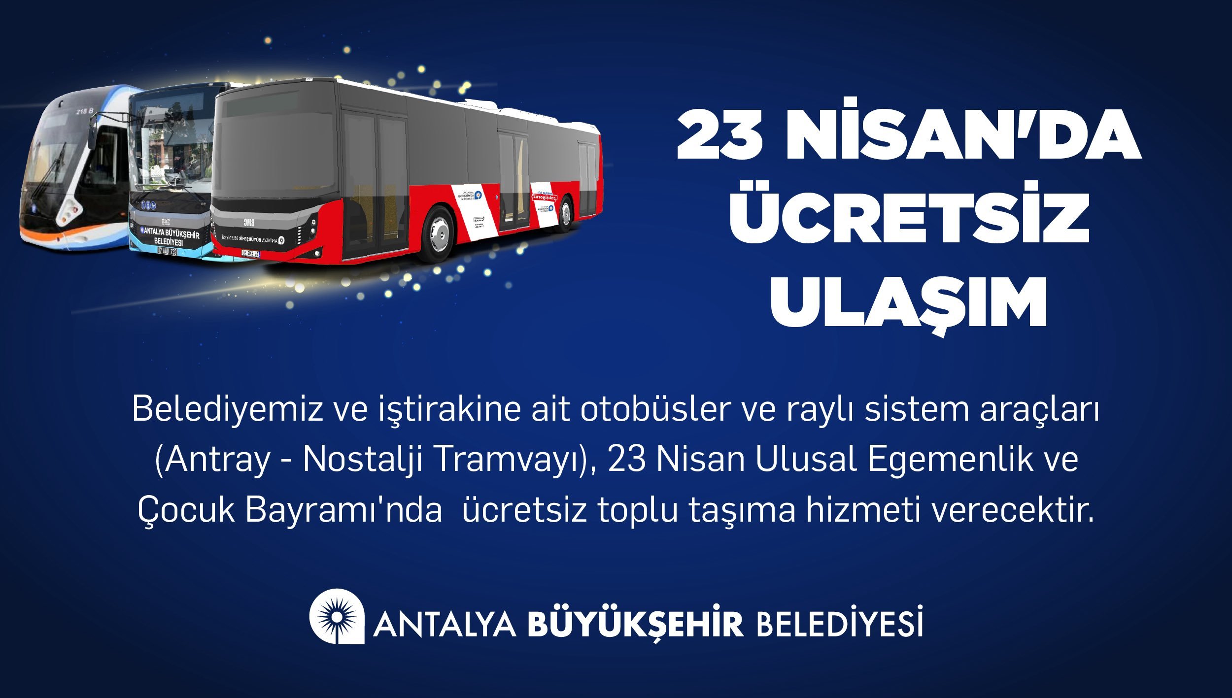 Antalyada 23 Nisanda Ulasim Ucretsiz (2)