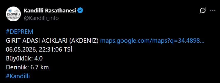 Akdenizde Gece Yarisi Deprem-1