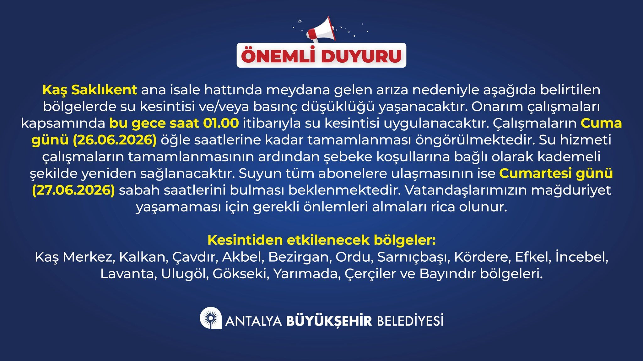 Antalyada 16 Bolgede Bu Gece Su Kesintisi Yasanacak (2)-1