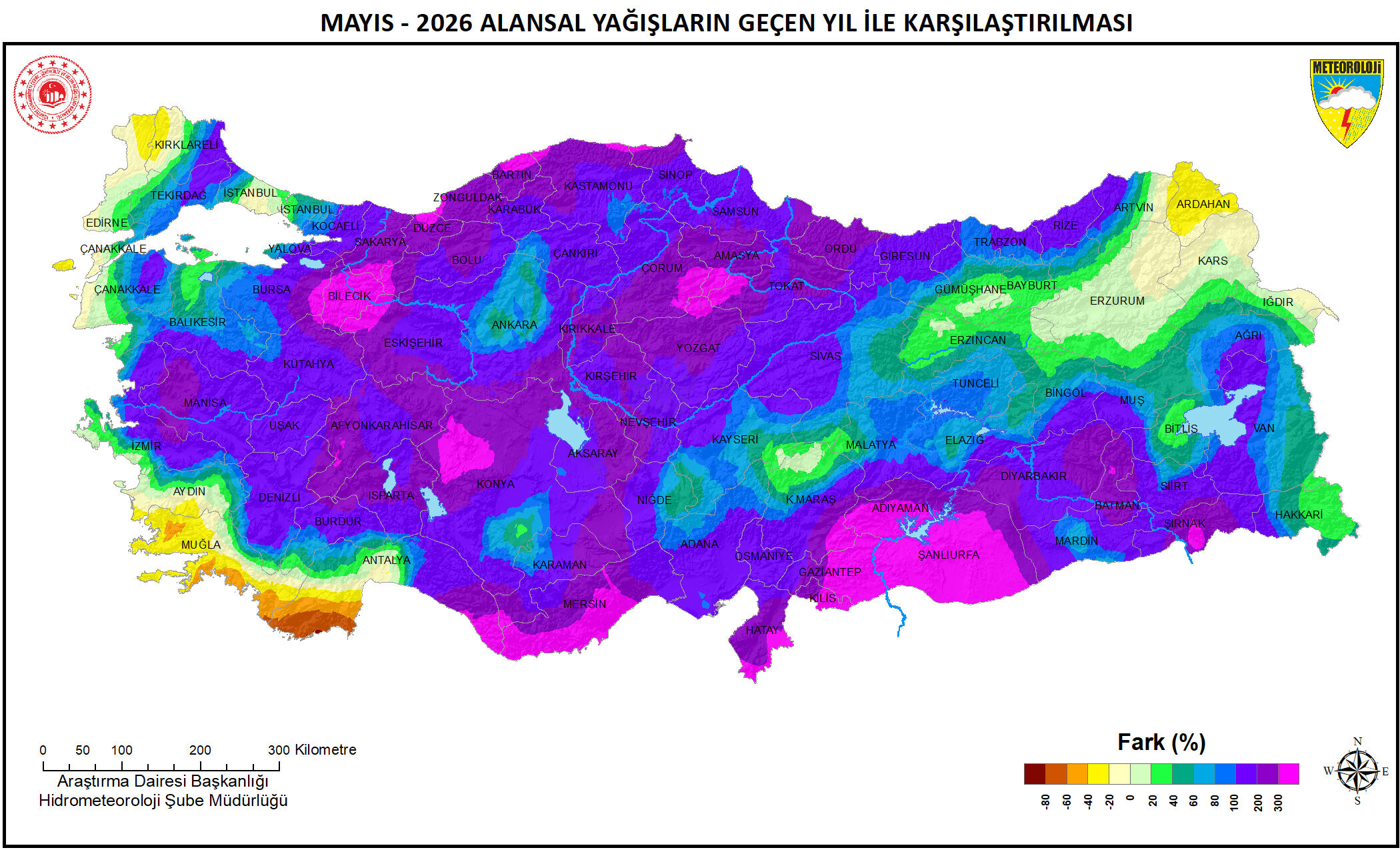 Antalya’nın Yağış Haritası Endişelendirdi! Antalya’ya Ne Kadar Yağış Düştüğü Belli Oldu (4)