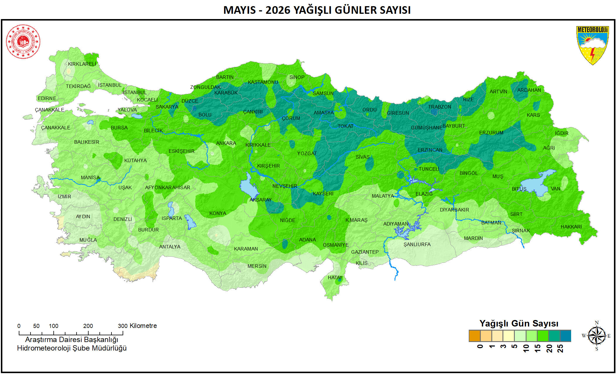 Antalya’nın Yağış Haritası Endişelendirdi! Antalya’ya Ne Kadar Yağış Düştüğü Belli Oldu (5)