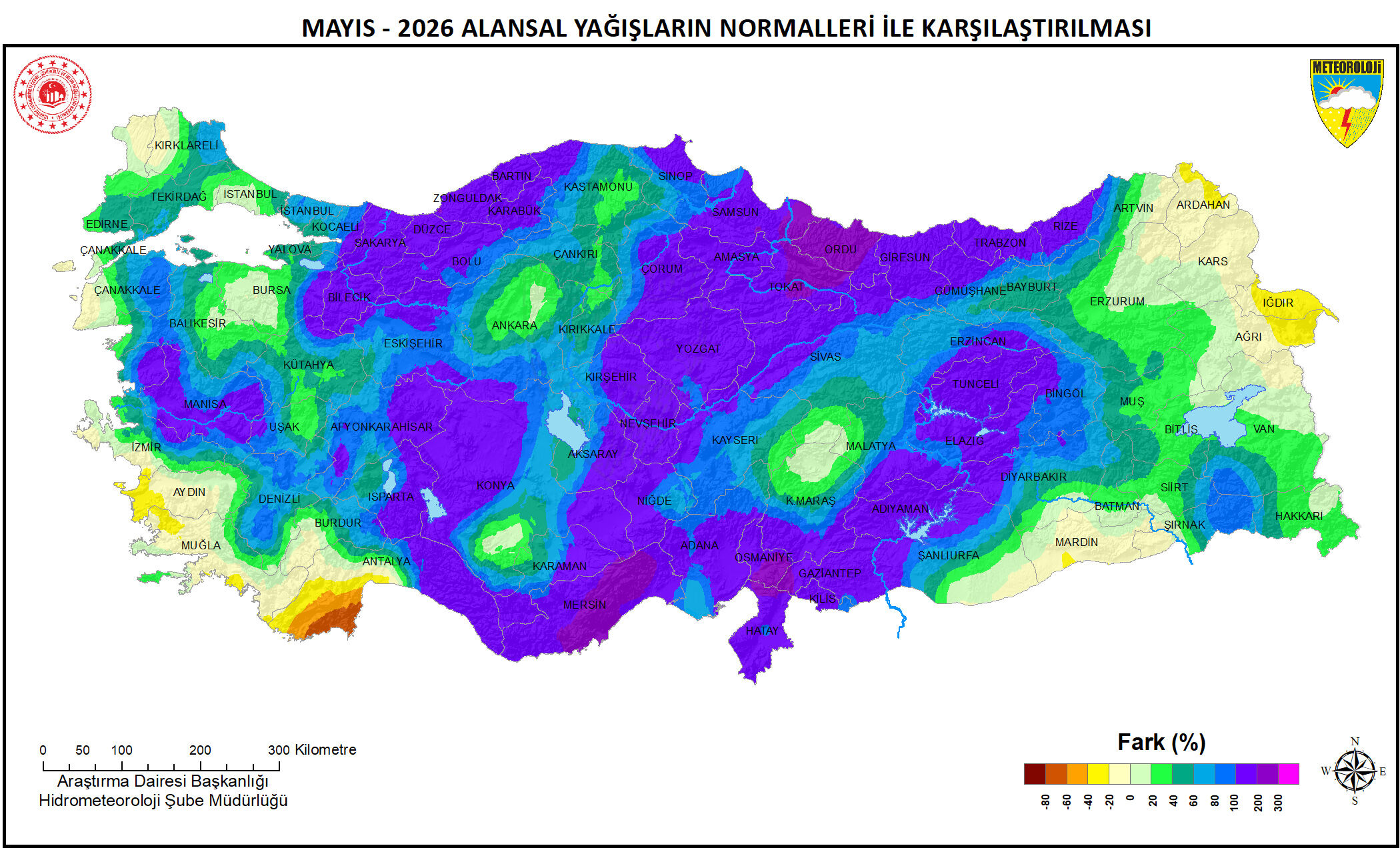 Antalya’nın Yağış Haritası Endişelendirdi! Antalya’ya Ne Kadar Yağış Düştüğü Belli Oldu (6)