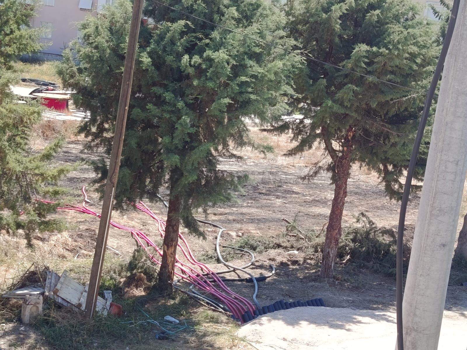 Antalya’da Trafo Için Yapılan Ağaç Kıyımına Mahalleli Engel Oldu (2)