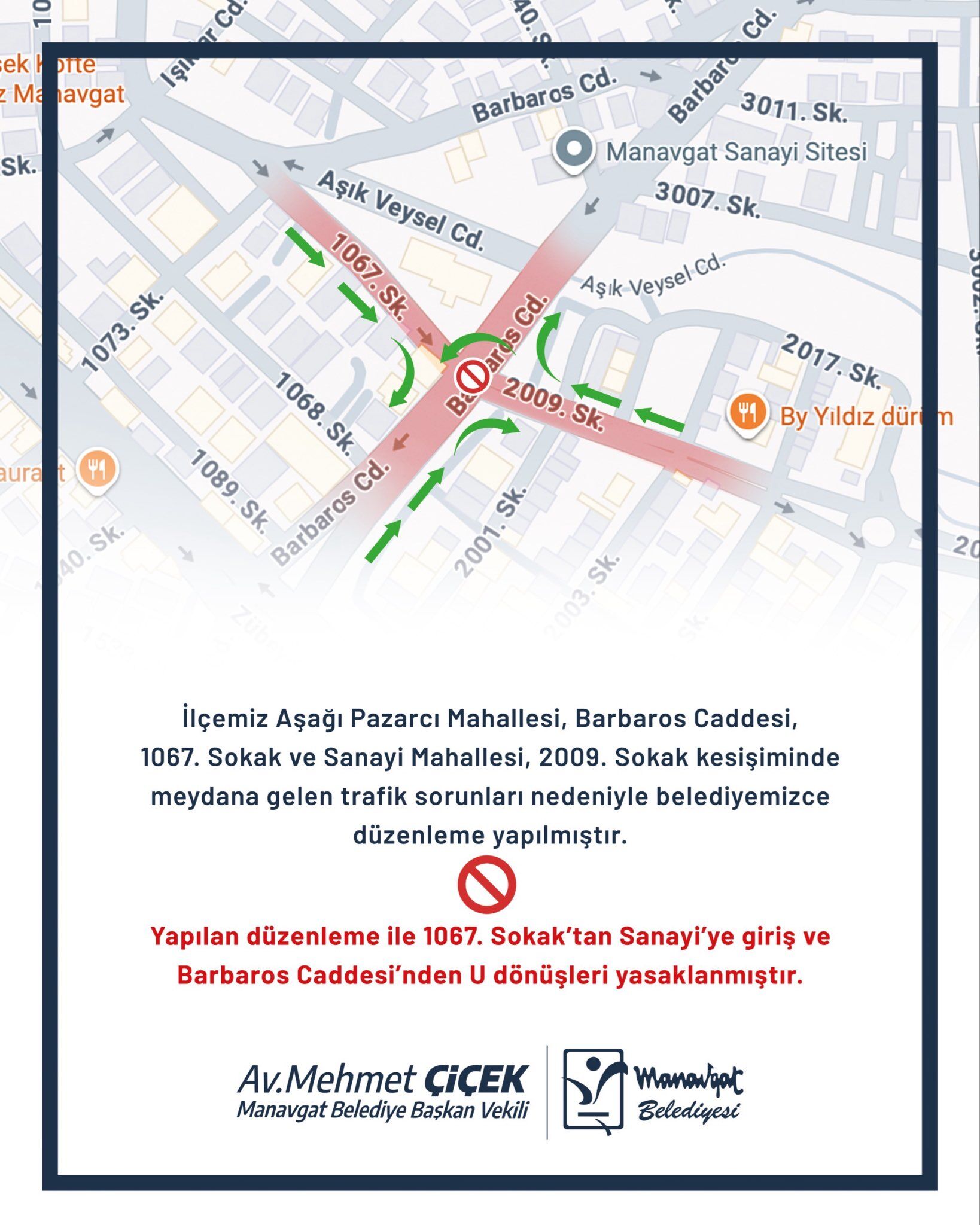 Manavgattaki Tehlikeli Kavsakta Trafik Duzeni Degisti (1)