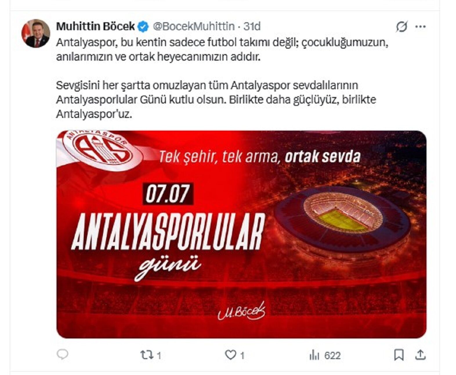 Muhittin Böcek Ten Dava Önceside Dikkatçeken Paylaşım