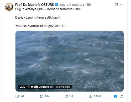 Antalya’nın Cennet Sahilinde Korkutan Görüntü! Turistler Bölgeyi Terk Etti (2)
