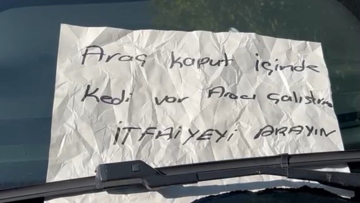Burdur'da Hayat Kurtaran Not! Motora Giren Yavru Kedi Kurtarıldı (1)