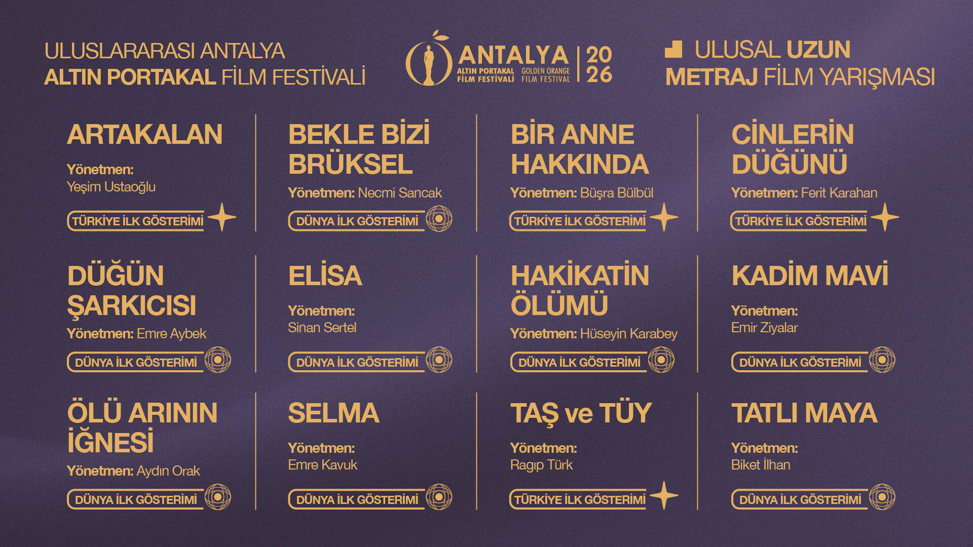 Antalya Altın Portakal Film Festivali’nde Yarışacak Filmler Belli Oldu (1)
