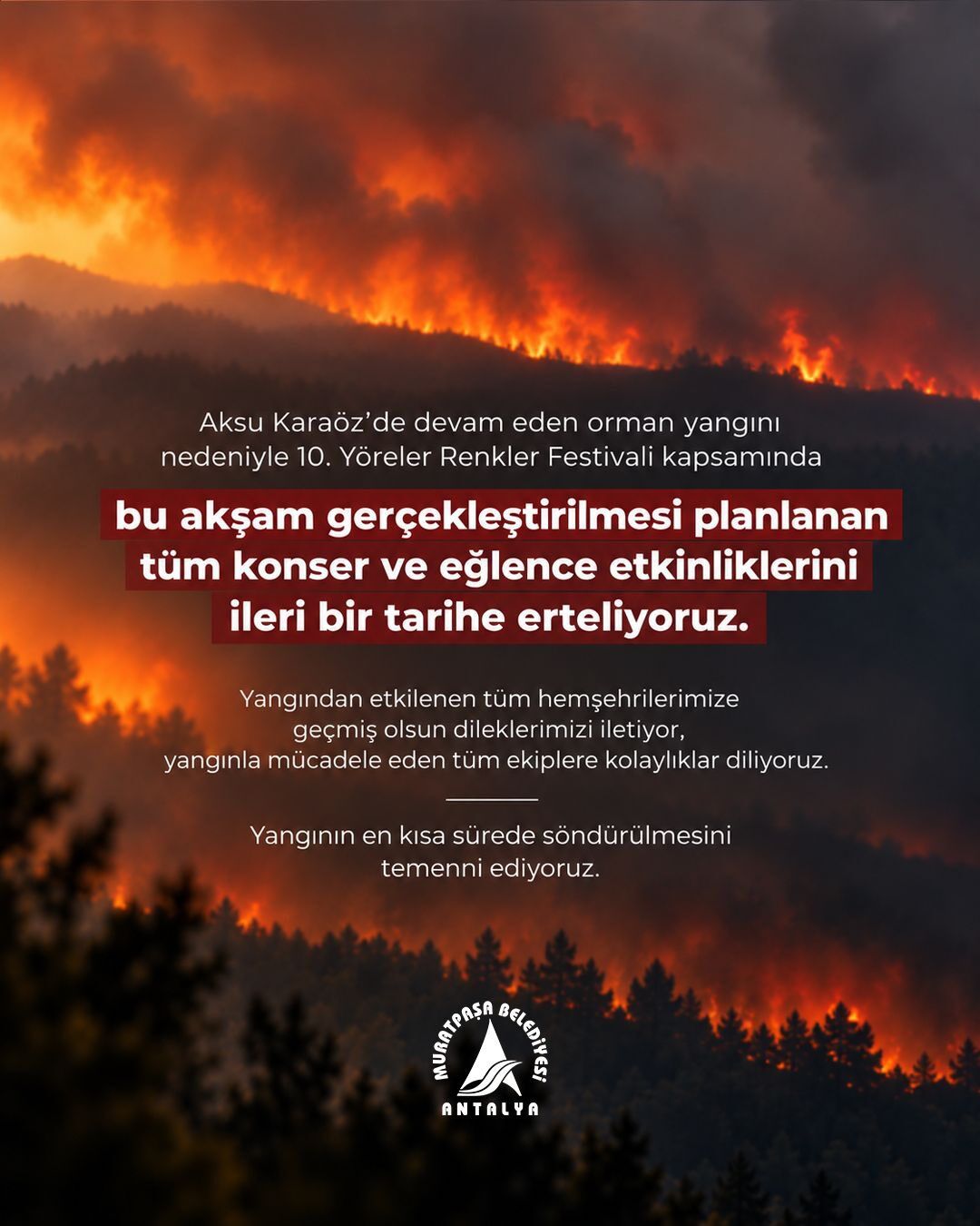 Antalya’daki Yangın Sonrası Muratpaşa’dan Festival Kararı! Konserler Ertelendi-2