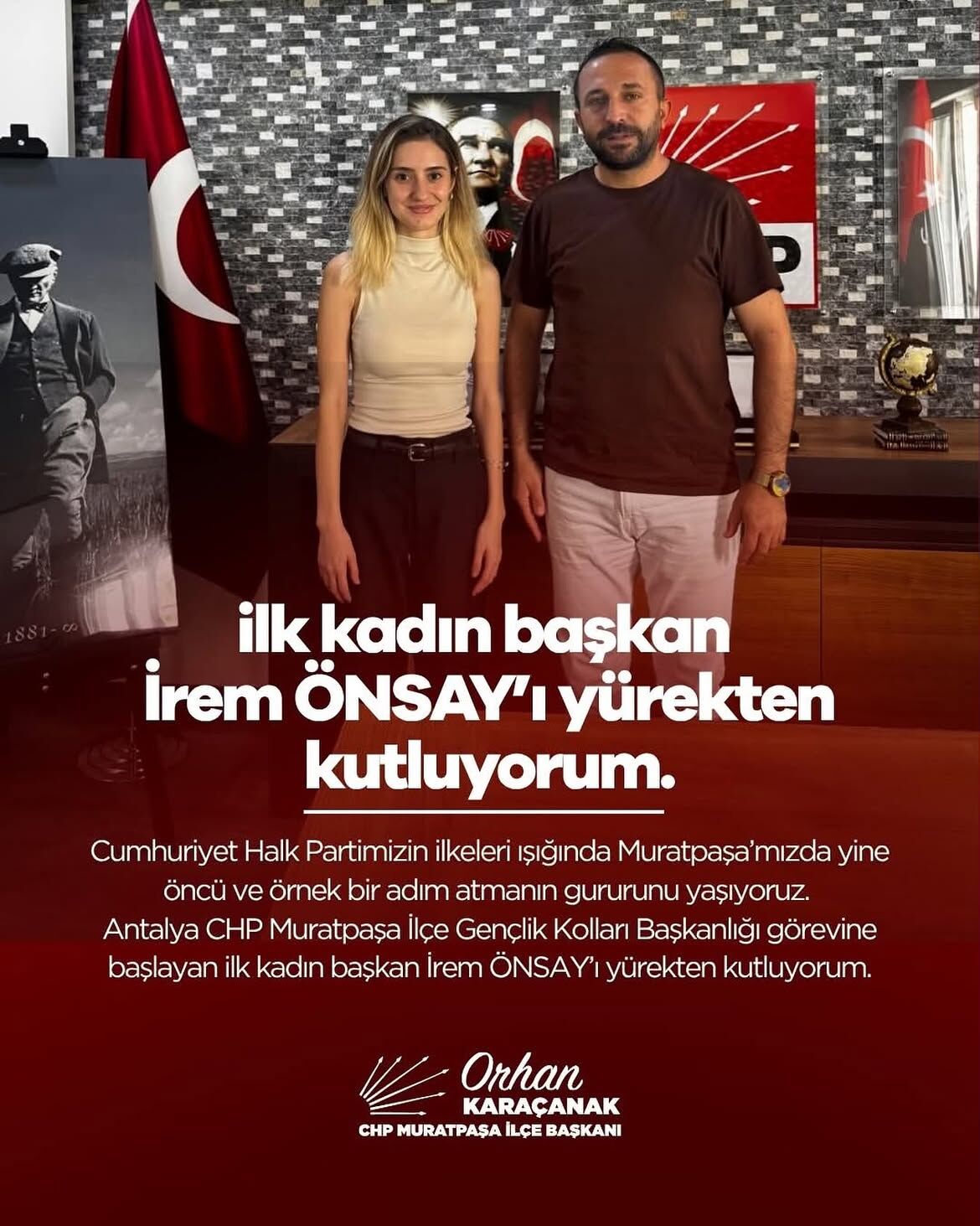 Chp Muratpasa Genclik Kollarinda Ilk Kadin Baskan Donemi Basladi (3)