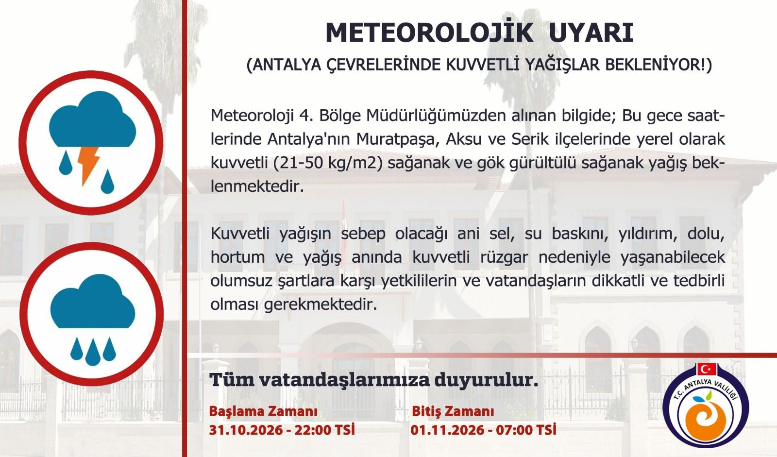 Antalya Valiliginden Son Dakika Uyarisi-2
