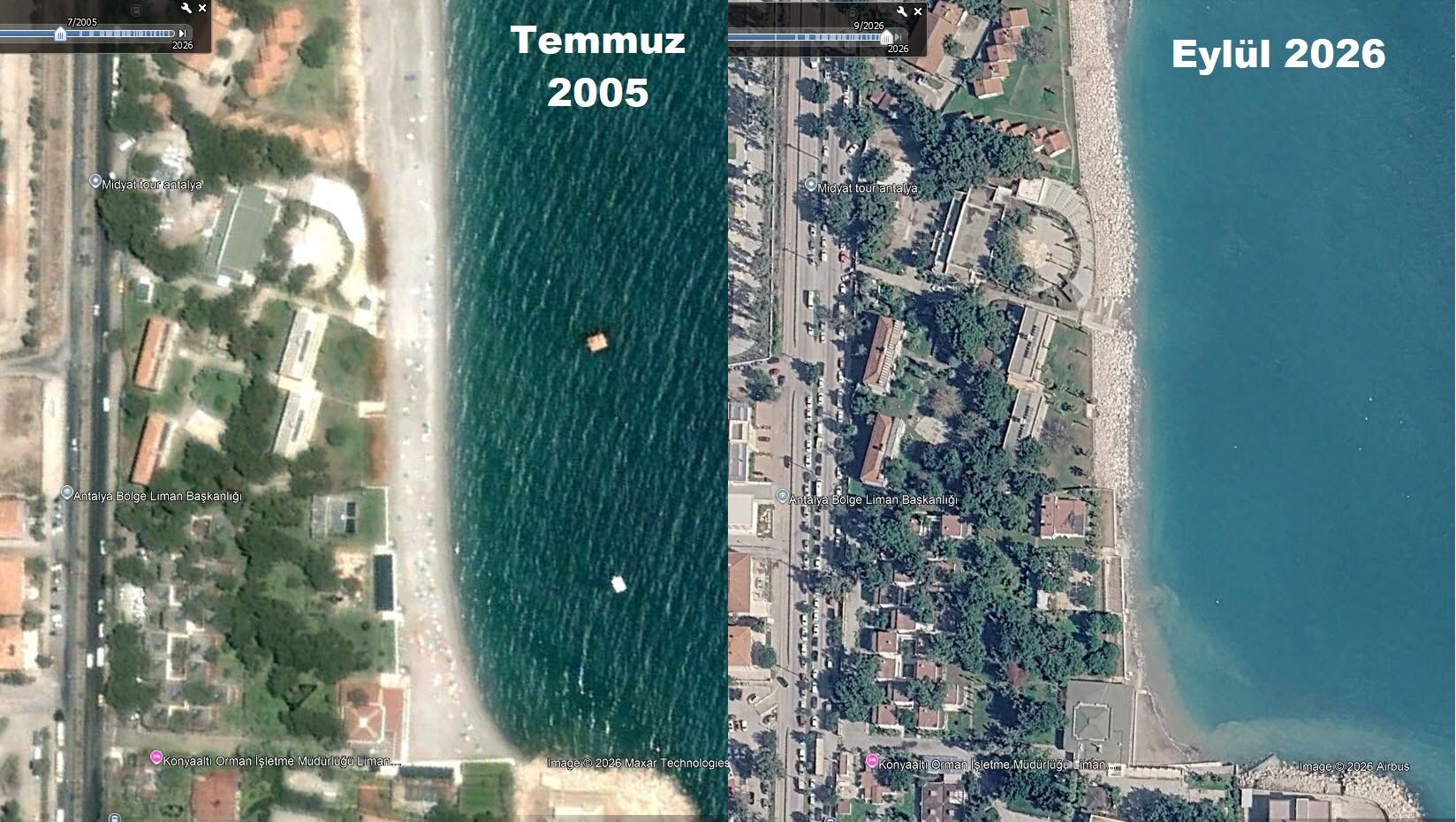 Antalya’nın Ünlü Sahili Küçülüyor Mu Konyaaltı Sahili’nde 120 Metrelik Gerileme (3)