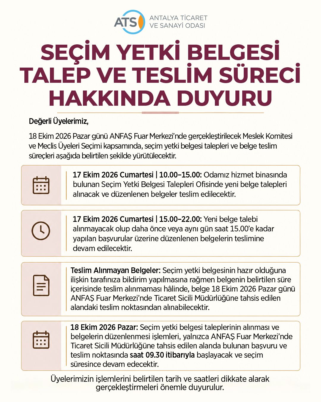 Atso Secimlerinde Yetki Belgeleri Icin Son Basvuru Saati Belli Oldu (1)-1