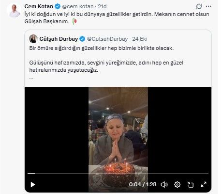 Başkan Kotan Unutmadı! Antalya’dan Gülşah Durbay’a Vefa Mesajı (1)-1
