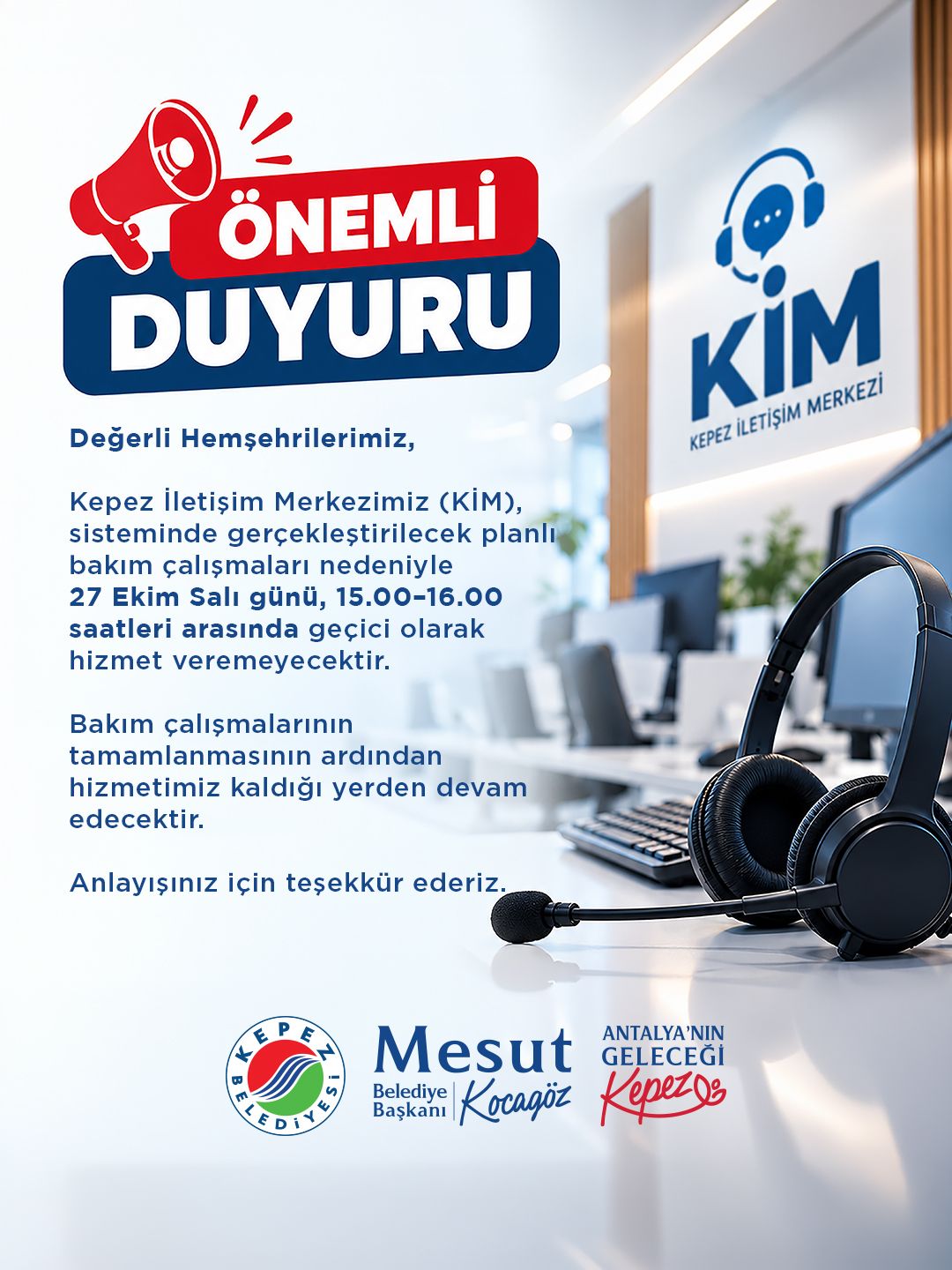 Kepez Iletisim Merkezi Hizmete Ara Verecek (1)-1