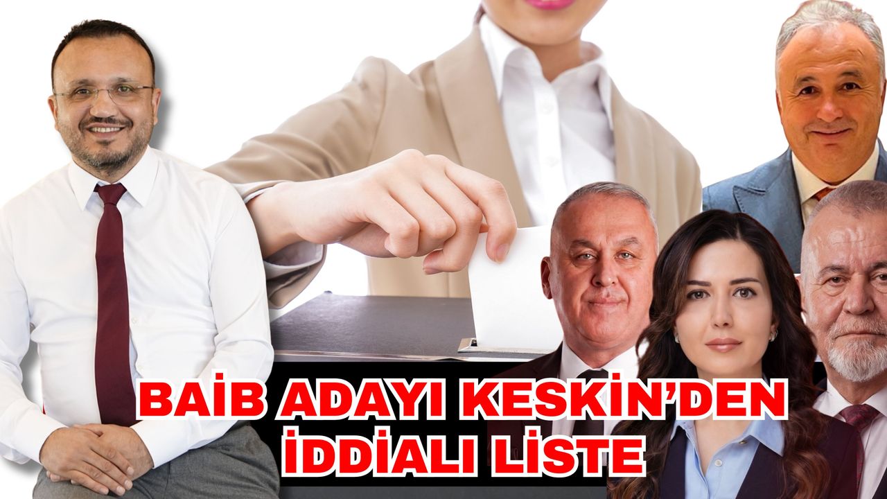 BAİB adayı Keskin’den iddialı liste