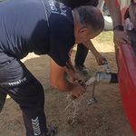 Alevlerden kurtulmak isteyen toprağa gömülen kaplumbağa kurtarıldı